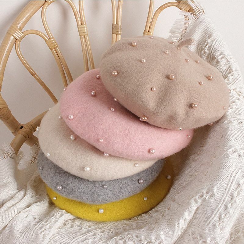 Caps Berets Princess Kids Girls Lovely Beanies Hats Spring Autumn Winter Toddler
