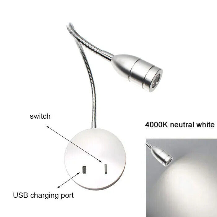 Wall Sconces USB LED Bedside Reading Lamps Lights Living Room Corridor Lighting