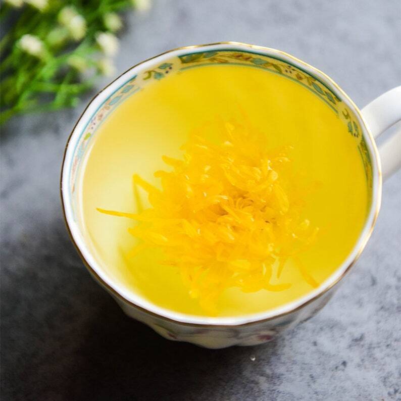 Organic Dried Golden Chrysanthemum Buds Tea Relieve Stress High Quality