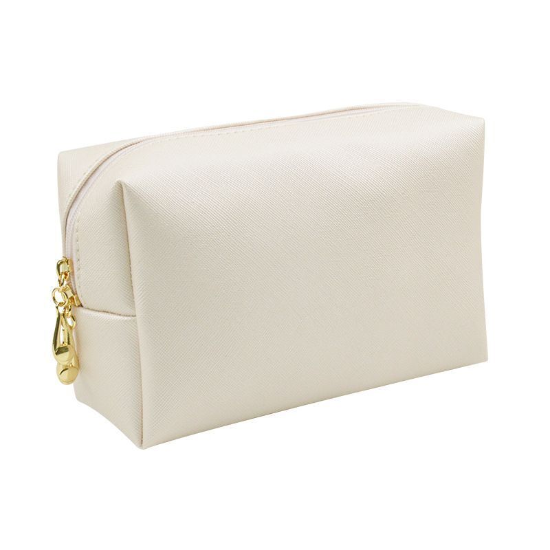 Synthetic Leather Zipper Cosmetic Bag Traveling Beauty Case Makeup Bag Organizer