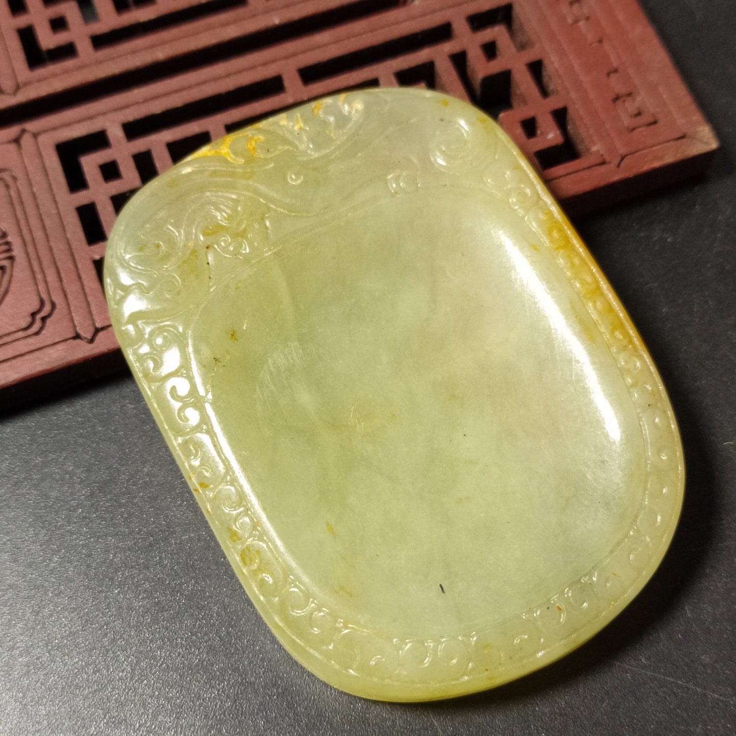 Crafts Xiuyu Carving Pen Wash Small Inkstone Dragon Inkstone Decoration