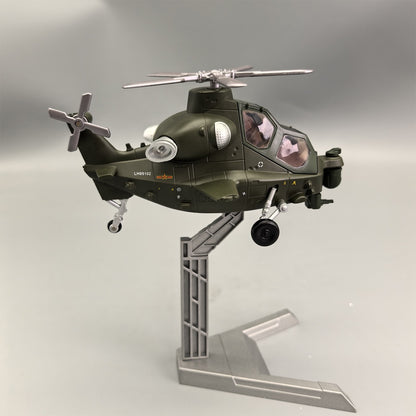 Q Version Cartoon Alloy China WZ 10 Helicopter Model Aircraft Model Aircraft