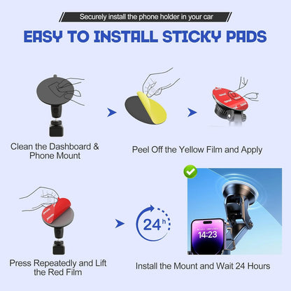 Sticky Adhesive for Car Phone Holder Mount, Double Sided Mounting Tape Replaceme