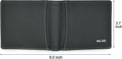 New Men's Grey Colour Leather Bi-fold Wallet Gift Item