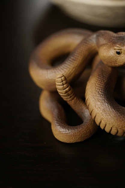 chinese yixing zisha handmade snake tea pet decoration DuanClay lingshe xianrui