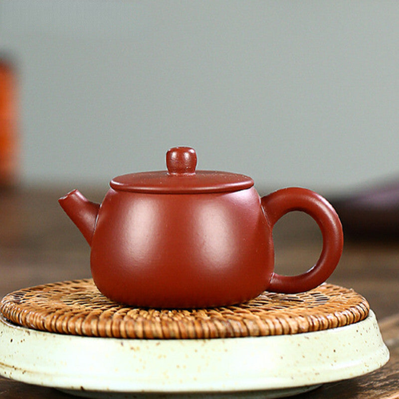 85ml 3.94" Yixing Handmade Purple Clay Teapots Ball Shaped Infuser Tea Pot Decor