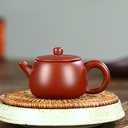 85ml 3.94" Yixing Handmade Purple Clay Teapots Ball Shaped Infuser Tea Pot Decor