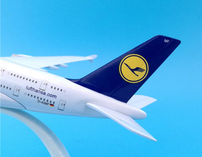 20CM Lufthansa AIRBUS A380 Passenger Aircraft Diecast Airplane Aeroplane Model