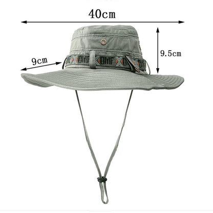 Bucket Hat Cap Cotton Fishing Boonie Brim visor Men Sun Safari Summer Camping