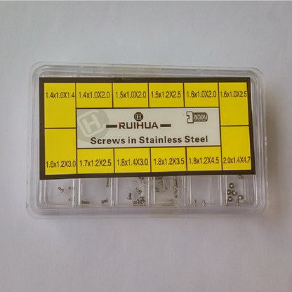 No. 4023-A One Head 12 Different Sizes Stainless Steel Watch Back Case Screw D