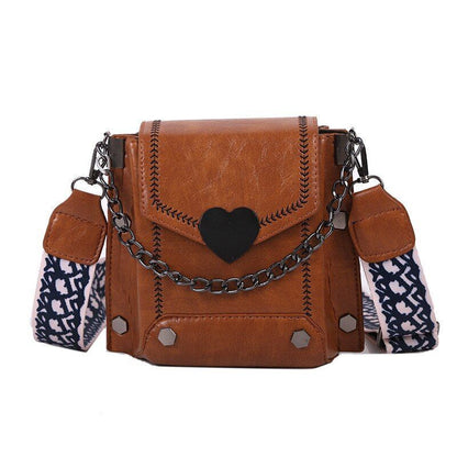 Handbag Synthetic Leather Messenger Crossbody Bag Retro Shoulder Bag 34*16 CM