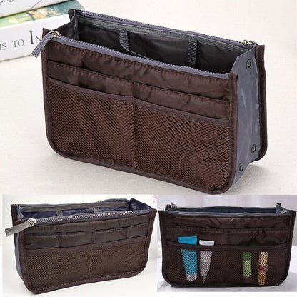 Organizer Insert Bag Folding Storage Handbag Travelling Cosmetic Bag 28*16.5*9CM