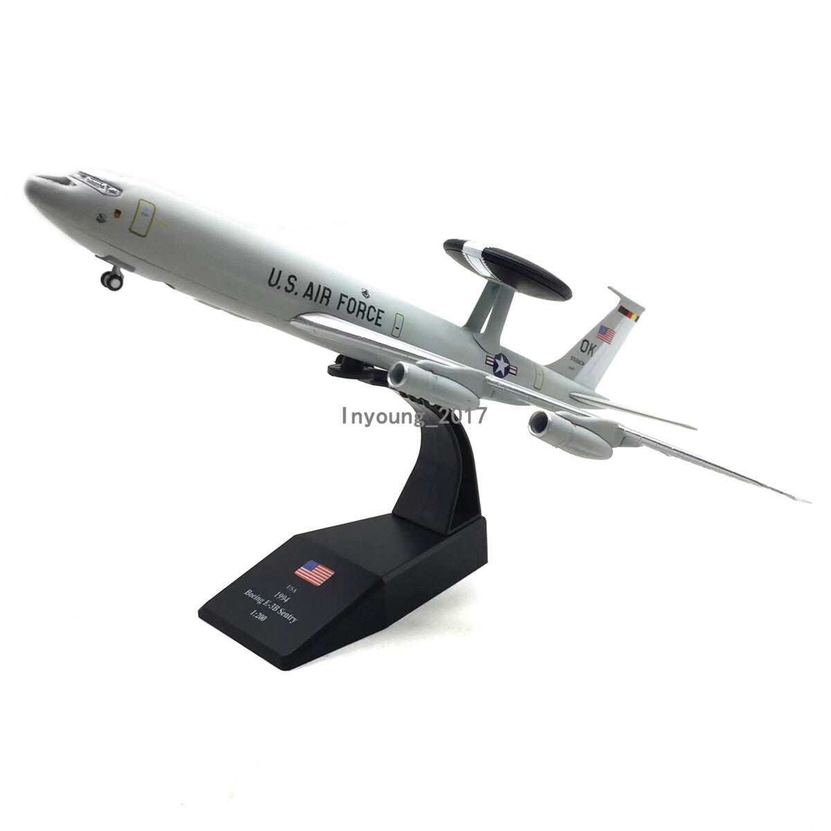 1:200 Boeing E-3 Sentry AWACS Airplane Model Diecast Military Army Plane Model