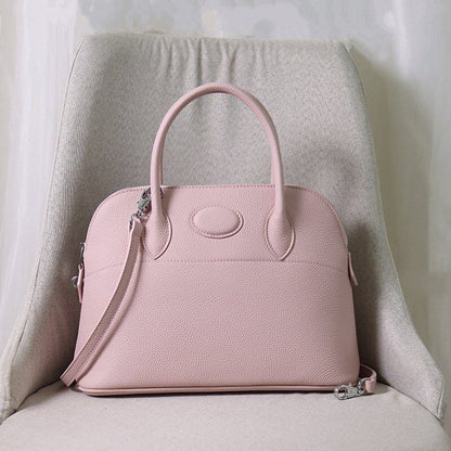 Shell Handbag Cowhide Bag Genuine Leather Crossbody Shoulder Bag S/M/L 18*7*13CM