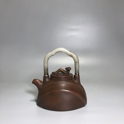 vintage chinese yixing purple clay teapot zisha ceremony carving Collectible art