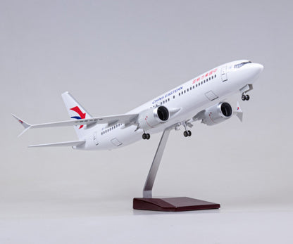 1:85 47CM China Eastern BOEING 737 MAX Passenger Plane Landing gear Resin Model