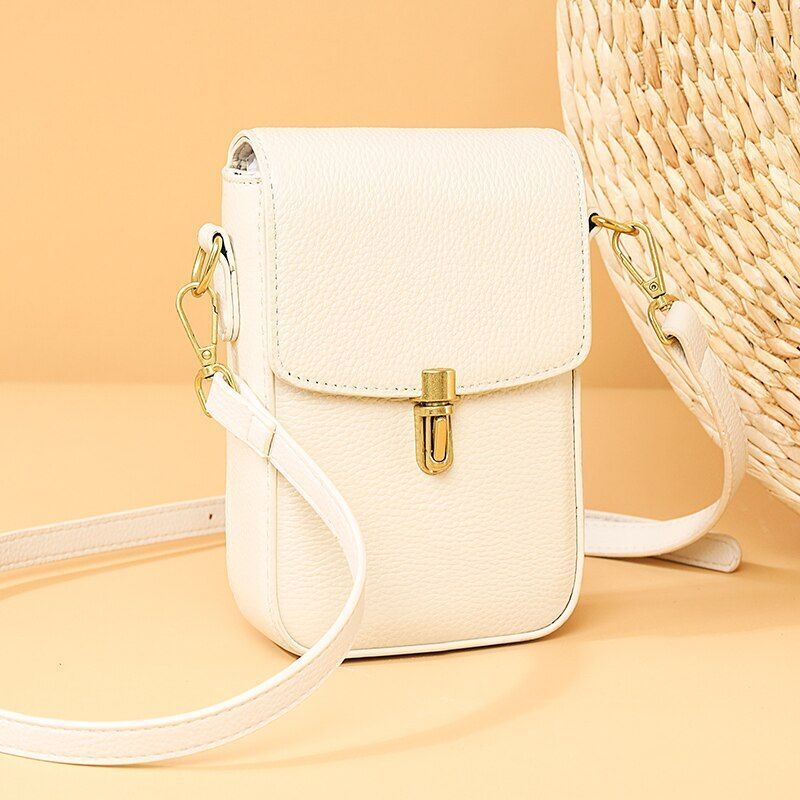 Genuine Leather Bag Mini Messenger Bag Handbag Purse Small Shoulder Purse Cotton
