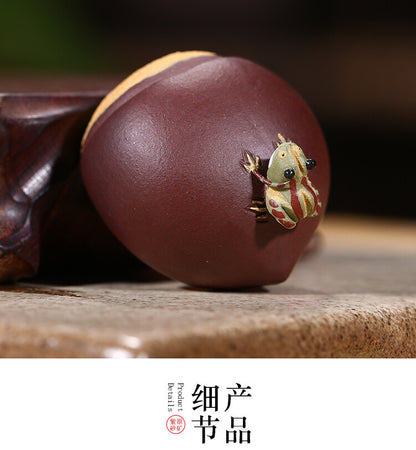 Creative Water Spray Tea Pet Tea Set Chestnut Frog Tea Play Sculpture Decoration