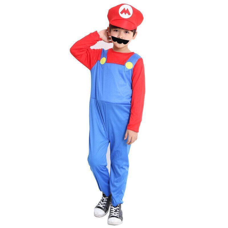 Cosplay Disfraz De Super Mario Traje De Para Adultos Y Niã±os Fiesta De Hallowee