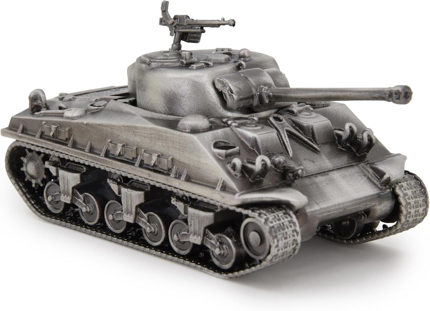 1:72 M4 Sherman Medium Tank Model Full Metal with Bamboo Gift Box Silver Color