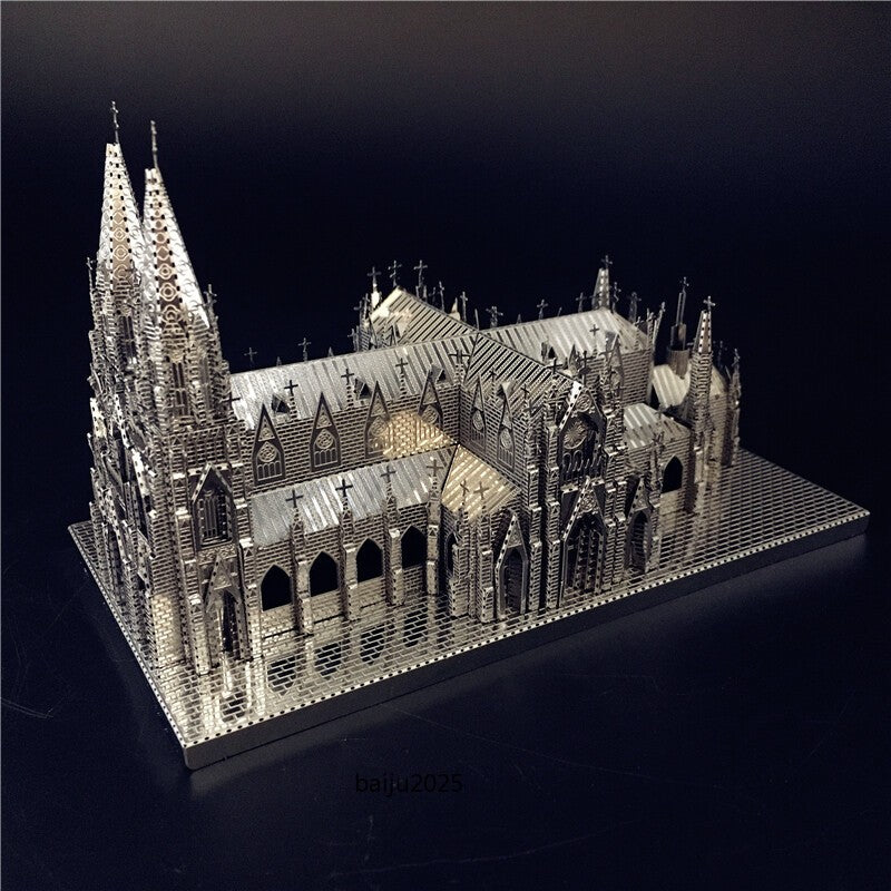 3D Puzzle Metal Assembly Cathedral Model Kits DIY Jigsaw Toy Creative Toys