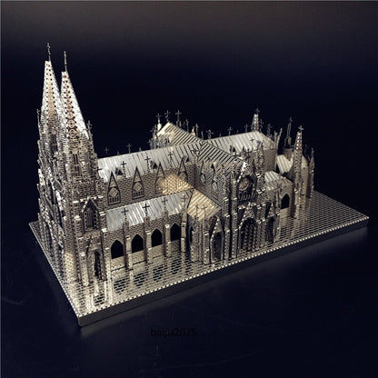 3D Puzzle Metal Assembly Cathedral Model Kits DIY Jigsaw Toy Creative Toys