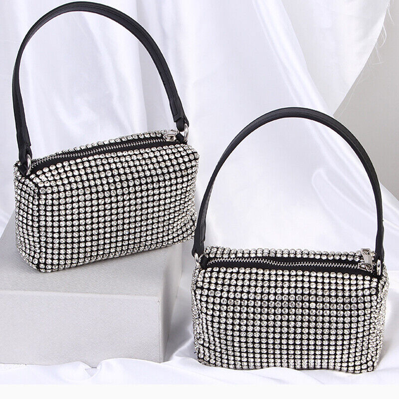 Lady's Elegant Evening Dress Bag Party/Cocktail Full Diamond Tote Shoulder Bags