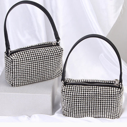 Lady's Elegant Evening Dress Bag Party/Cocktail Full Diamond Tote Shoulder Bags