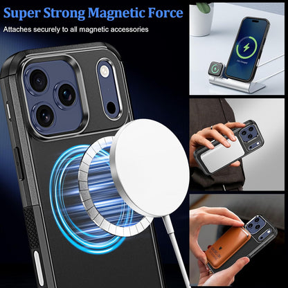 for Iphone 17 Pro Max Case Magnetic,360°Magnetic Ring Holder Rotation Stand[Mili