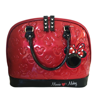 Loungefly Mickey and Minnie Purse Disney Embossed Bag Standard Standard, Red