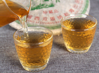 Pu-Erh Tea Pressing Process Cha Pu'er Tea Cake Craft Tea Puerh Green Tea 357g