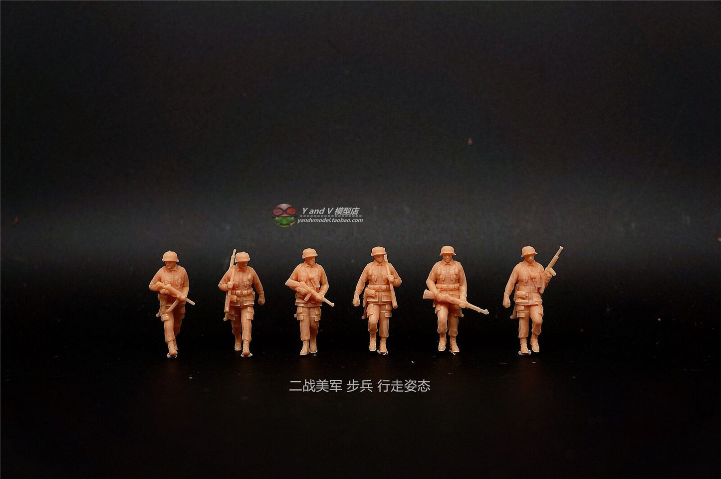 1/72 (world War Ii) American Infantry Walking Posture 6 Man Body (soldier Body)