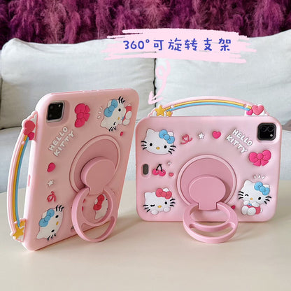 Kitty Kid Stand Case Cover For iPad 11th A16 10th 10.9"9 8 mini 7 6 5 Air Pro 11