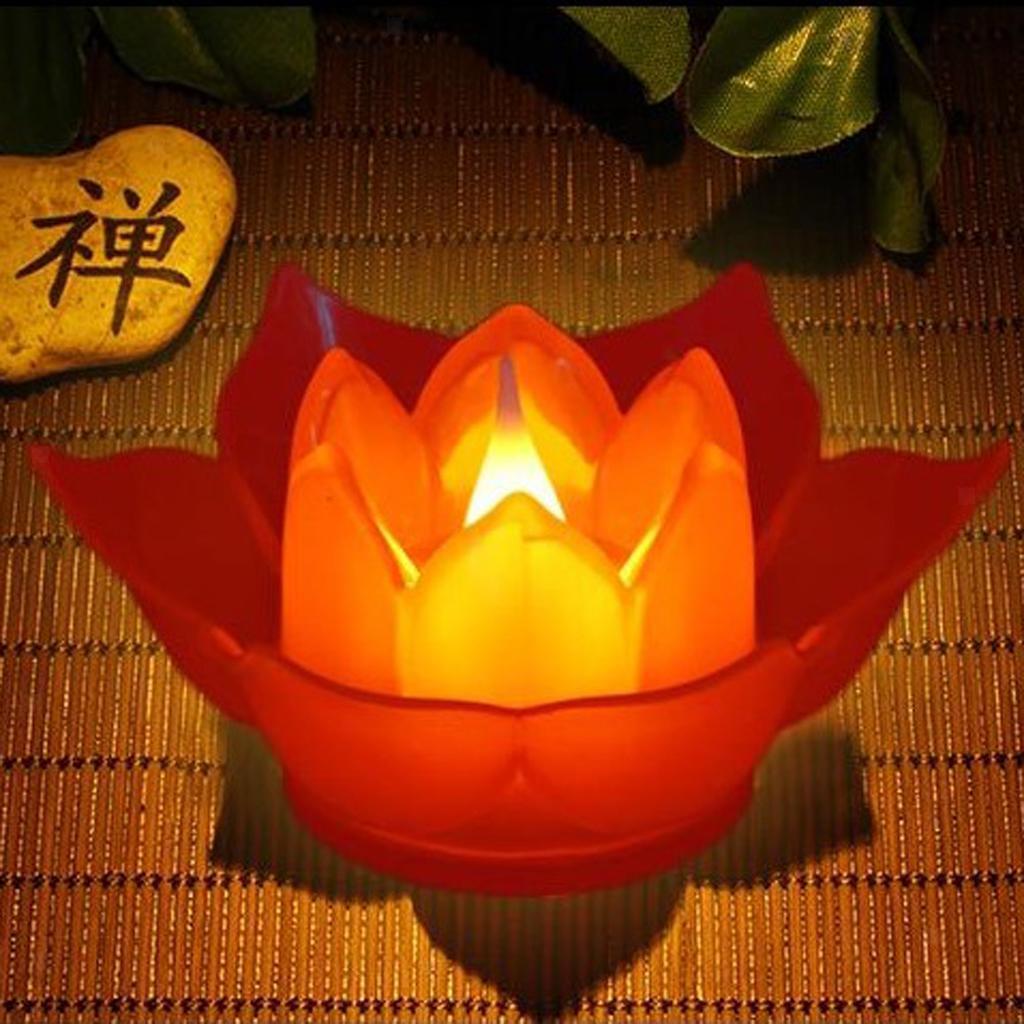 Electronic Candle Light Lamp Lotus Tealight Wedding Party