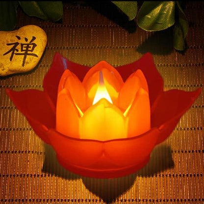Electronic Candle Light Lamp Lotus Tealight Wedding Party
