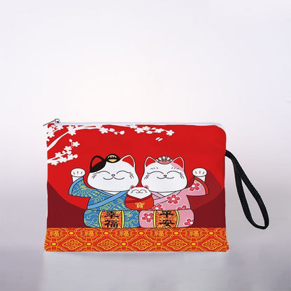 Cosmetic Bag Digital Printing Traveling Storage Purse Zipper Jacquard Pouch 1 PC