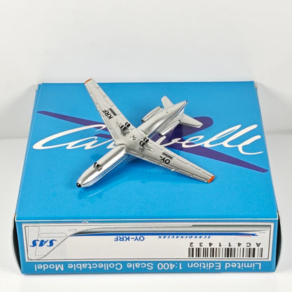 1:400 Aeroclassics Scandinavian Airlines SE-210 Passenger Plane Diecast Model