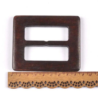 Wooden Round Ring Buckle Wood Windcoat Belt Buckles Garment Ornament Ac