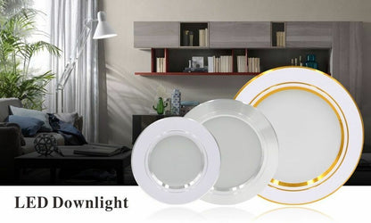 LED Downlight 5W 9W 12W 15W 18W Recessed Round Ceiling Lamp AC 220V 230V 240V