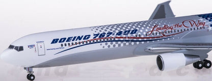 1:200 31CM Hogan BOEING 767-400 Passenger Airplane ABS Plastic Aircraft Model