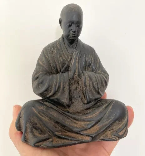 4.8" Monk Statue Buddha Buddhism Zen Figure Decor Collection