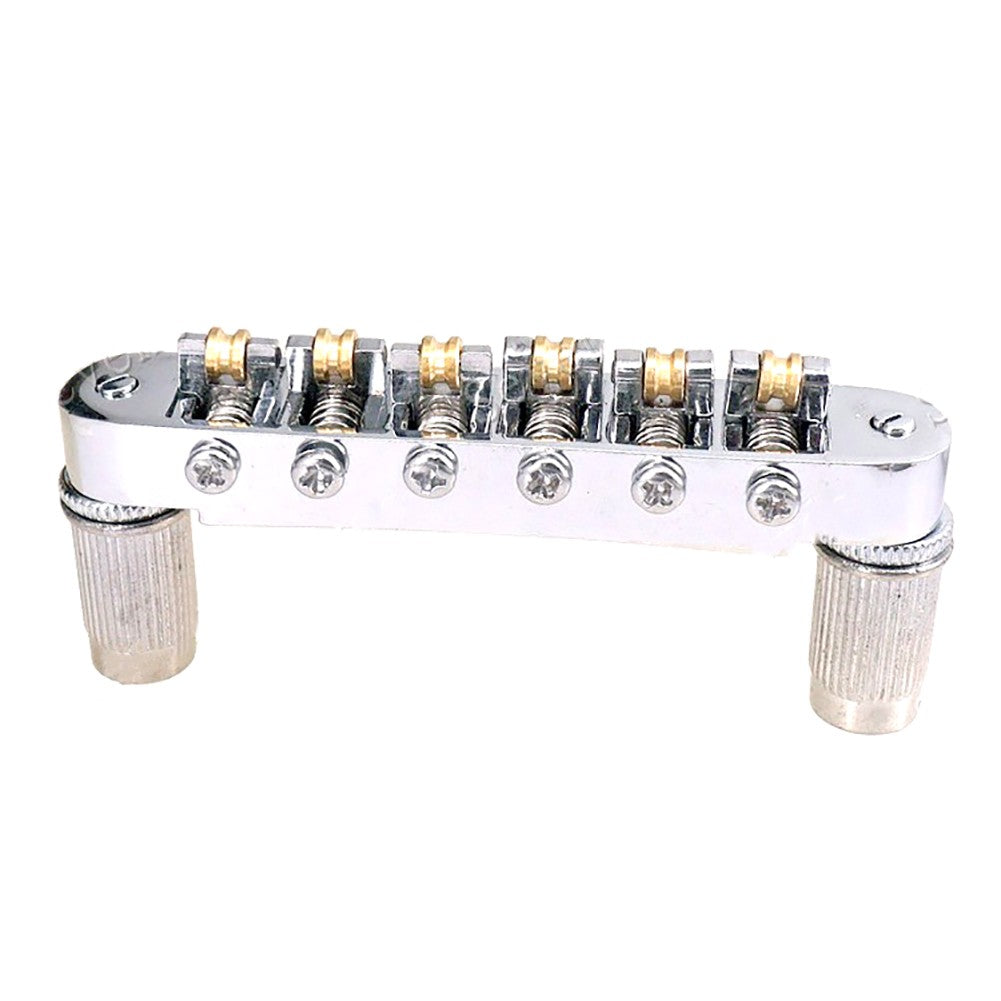 6 Roller Bridge Tremolo Saddles With Two Posts For LP EPI Electric Guitar Sliver
