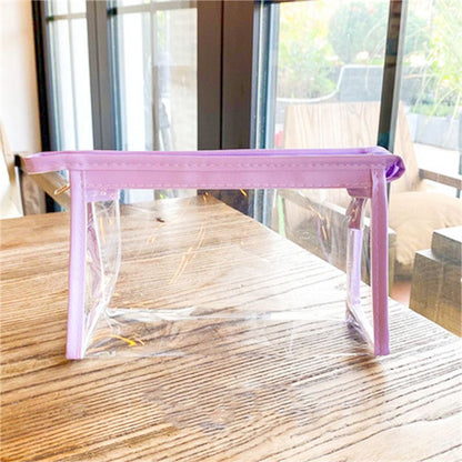 Large Transparent Makeup Bag Storage Cosmetic Triangular Box Purse 20*8*12.5 CM