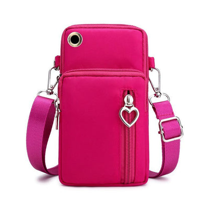 Phone Pouch Light Large Soft Waterproof Nylon Black Crossbody Purse Shoulder Bag