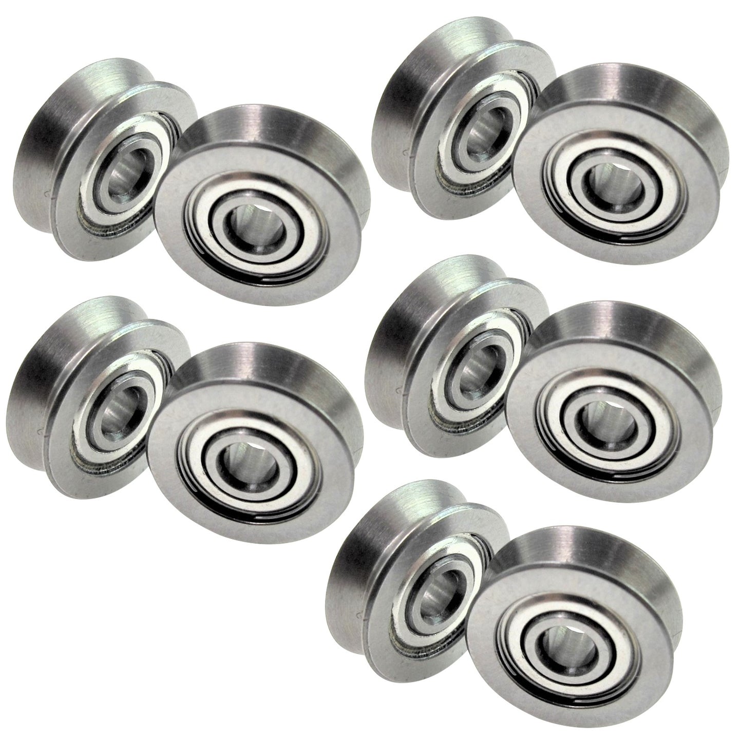 10Pcs V623ZZ Groove Guide Pulley Rail Ball Bearings For Linear Motion System G