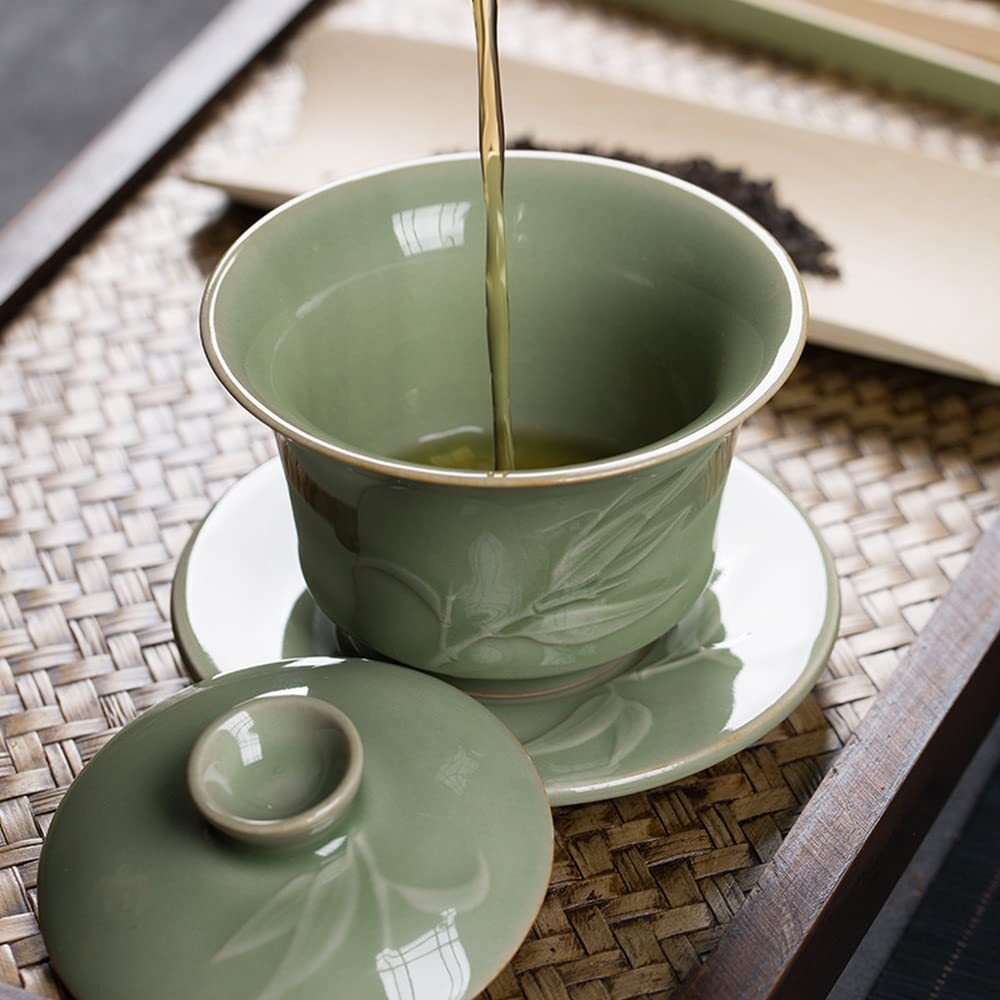180ml Ceramic Tea Bowl Kung Fu Tea Set Chinese Home Gaiwan Tea Tureen Decor