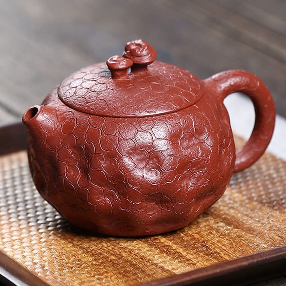 200ml Yixing Purple Clay Xishi Teapot Handmade Tea Set Kung Fu Tea Ceremony