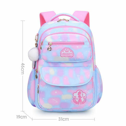 School Bags Girls Children Primary Backpack Kids Book Princess Schoolbag Zipper