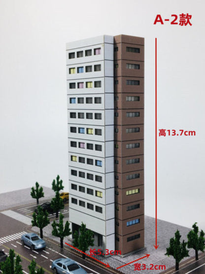 1:300 Building Model Street High-rise Building Railway House Scene Model