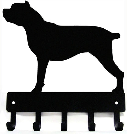 Cane Corso Dog Key Rack & Leash Hanger - 9 inch Wide Metal Wall Art
